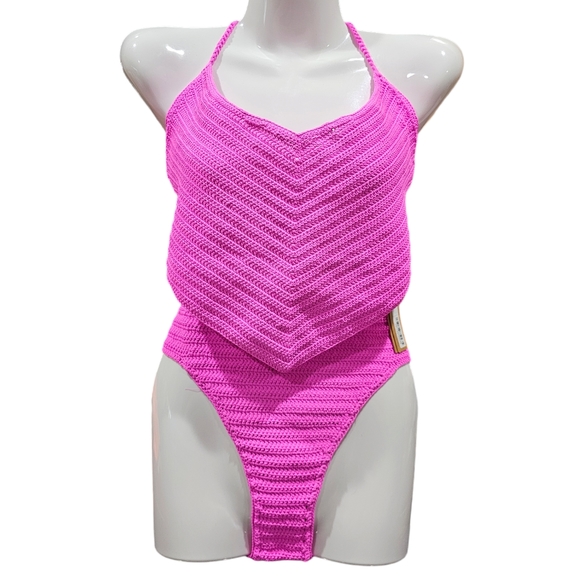 Skims Crochet Swim Bikini Bottoms In Taffy Size 3X NWT MSRP $98 - Picture 4 of 7